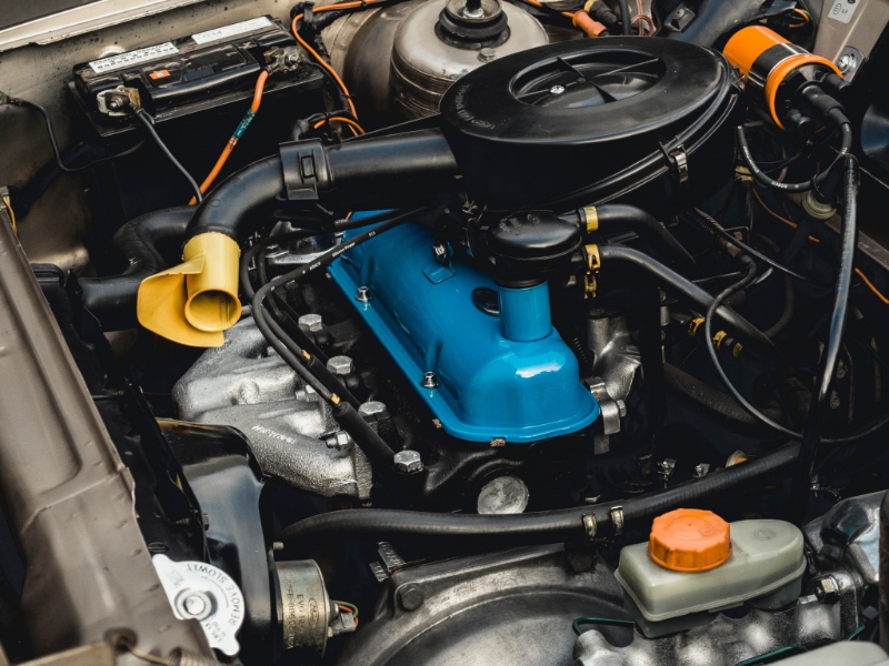 Close up of a vehicle engine