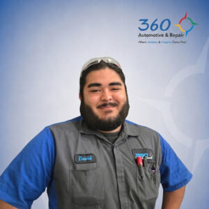 David, smiling automotive technician at 360 Automotive & Repair