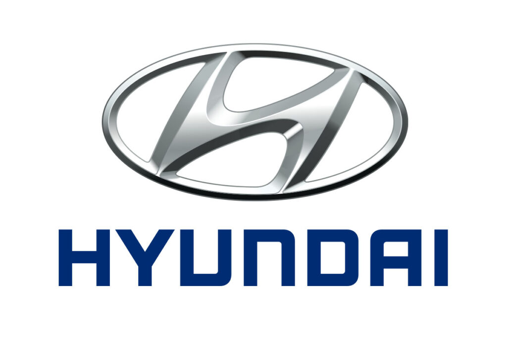Hyundai logo and wordmark on white background