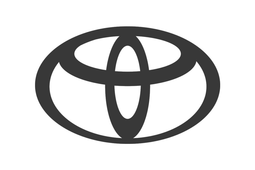 Toyota logo in black on white background