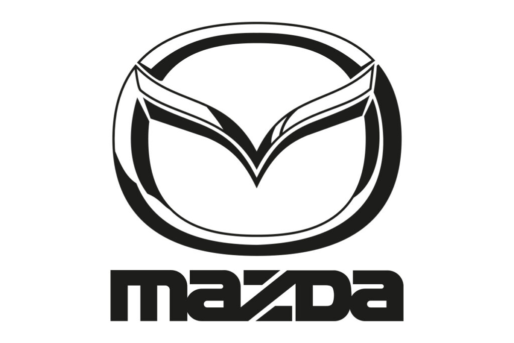 Mazda logo and wordmark in black